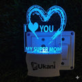 3D Acrylic LED Night Light – "I Love You My Super Mom" Edition