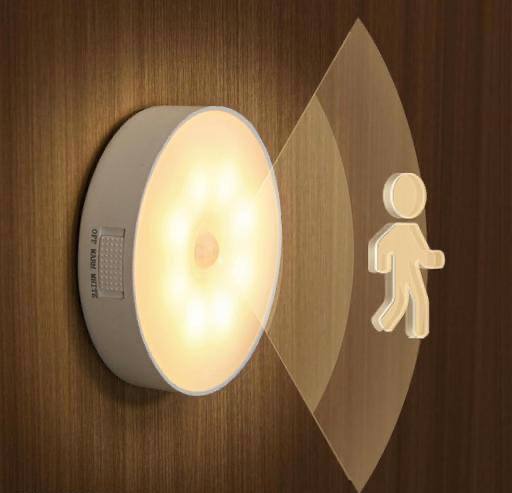 Motion Sensor LED Light – USB Rechargeable Wireless Night Light for Wardrobe, Cupboard & Stairs