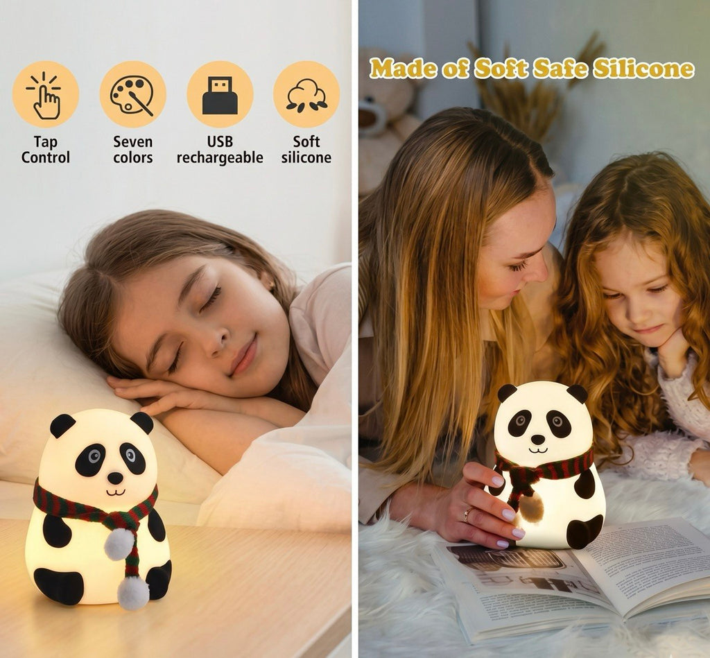 Panda Lamp, Panda Gifts, Panda Touch Lamp, Birthday Gift for Girls and Boys